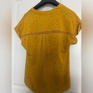Workshop Republic Clothing Mustard Blouse with Black Accents